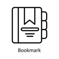 Bookmark Vector  outline Icon Design illustration. User interface Symbol on White background EPS 10 File