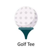 golf tee vector plano icono diseño ilustración. Deportes y juegos símbolo en blanco antecedentes eps 10 archivo