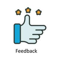 Feedback   Vector Fill outline Icon Design illustration. User interface Symbol on White background EPS 10 File