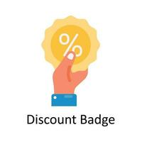 Discount Badge Vector  Flat Icon Design illustration. Ecommerce and shopping Symbol on White background EPS 10 File