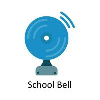 School Bell Vector  Flat Icon Design illustration. Education and learning Symbol on White background EPS 10 File