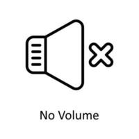 No Volume Vector  outline Icon Design illustration. User interface Symbol on White background EPS 10 File