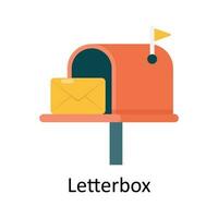 Letterbox Vector  Flat Icon Design illustration. Education and learning Symbol on White background EPS 10 File