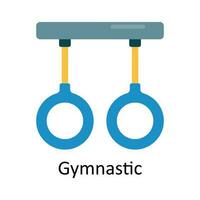 Gymnastic Vector  Flat Icon Design illustration. Sports and games  Symbol on White background EPS 10 File