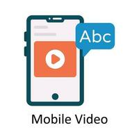 Mobile Video Vector  Flat Icon Design illustration. Education and learning Symbol on White background EPS 10 File