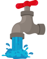 flowing water faucet icon isolated png