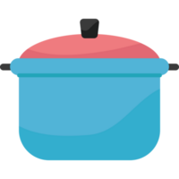 Stainless steel soup pot icon isolated png