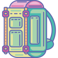 mochila viaje y viaje aislado icono png