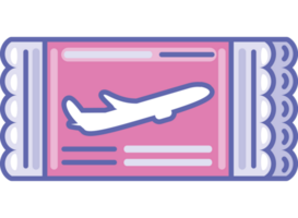 travel ticket trip isolated icon png