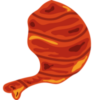 roasted chicken leg isolated icon png