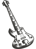 elétrico guitarra jazz musical instrumento isolado ícone png