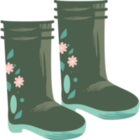 gardening rubber boots icon isolated png