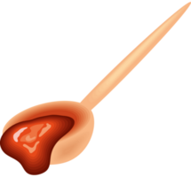 bbq sauce in spoon icon isolated png