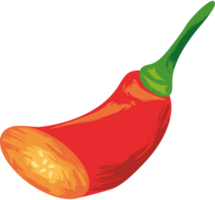 chile pimienta icono aislado blanco antecedentes png