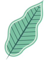 green leaf textured plant isolated icon png