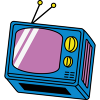 television 90s pop art icon isolated png