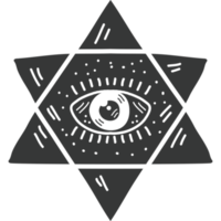 star esoteric colorless icon isolated png
