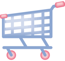 shopping cart icon isolated style png