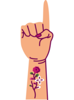 womens day female hand icon isolated png