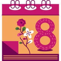 womens day calendar icon isolated png