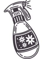 spray bottle cleaning doodle icon isolated png