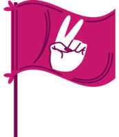 womens day flag icon isolated png