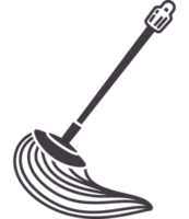 mop cleaning doodle icon isolated png