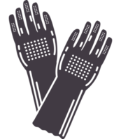 Gummi Handschuhe Reinigung Gekritzel Symbol isoliert png