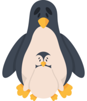 Mütter Tag, Pinguine Mama und Sohn png