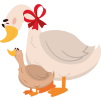 mothers day, mom duck and son png