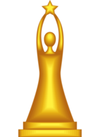 golden trophy award icon white background png