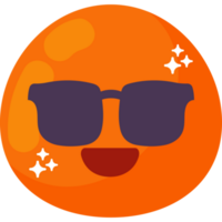 emoji with sunglasses kawaii png