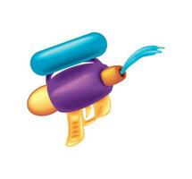water pistol toy icon vector style