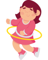 happy girl playing icon isolated png