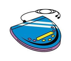 CD player 90s pop art vector