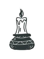 candle esoteric colorless vector