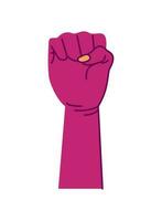 female raised hand vector