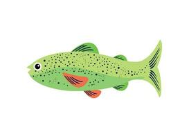 green fish icon vector