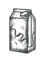 icono de caja de leche vector