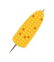 grill corn in stick vector