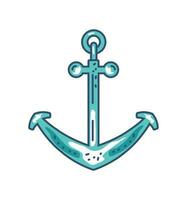 anchor nautical icon isolated design vector