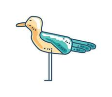 seagull bird nautical icon isolated vector