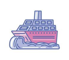 cruise boat icon vector