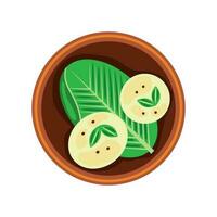 boiled indian food isolated icon vector