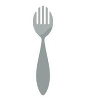 metal fork cutlery utensil icon isolated vector