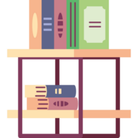 scaffale e libri png