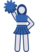 Cheerleader Charakter Symbol isoliert Stil png