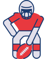 player and ball american football icon isolated png