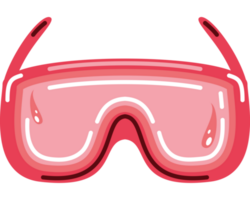 rouge des lunettes de protection icône isolé conception png