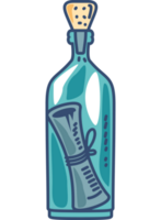 message in bottle nautical icon isolated png